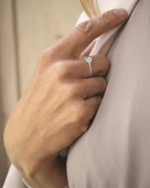 Le knot drop ring 17,5 Silver Le knot drop ring 17,5 Silver