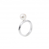 Le pearl ring silver
