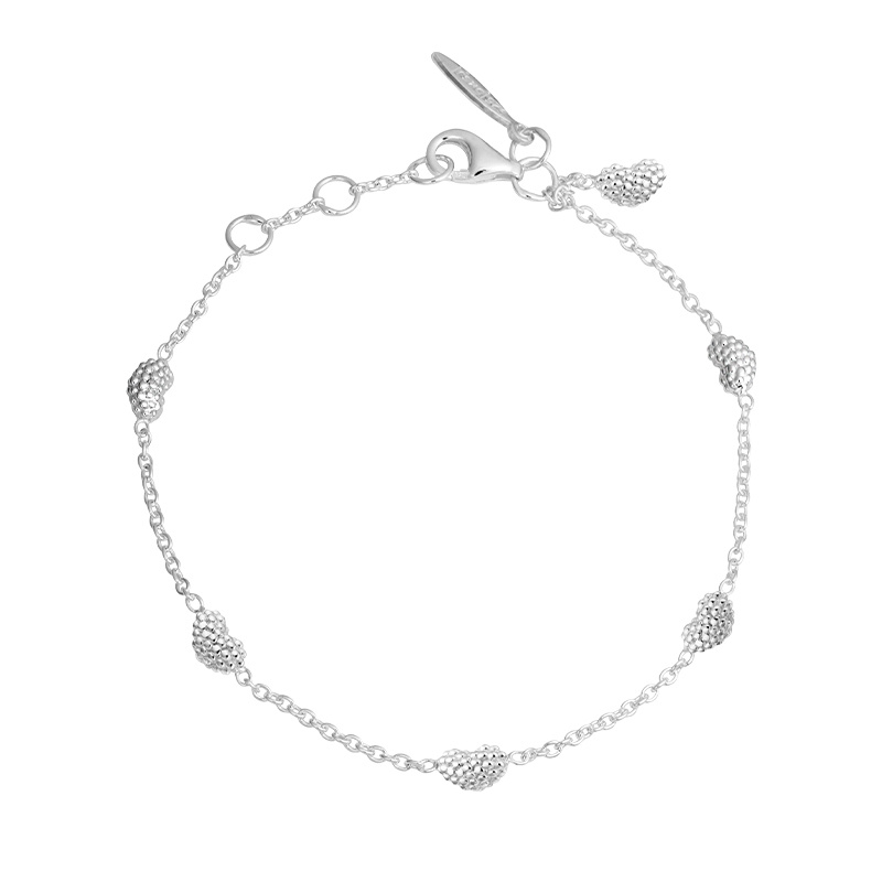 Love bubble full Armband Silver