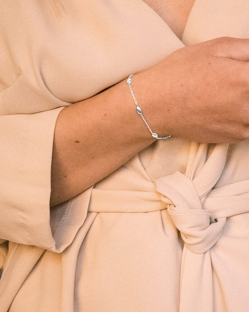 Morning Dew petite full armband silver