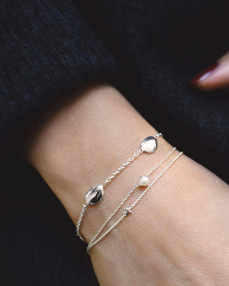 Morning Dew armband silver