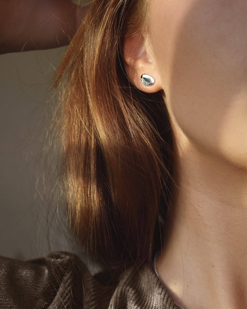 Morning Dew small örhänge silver