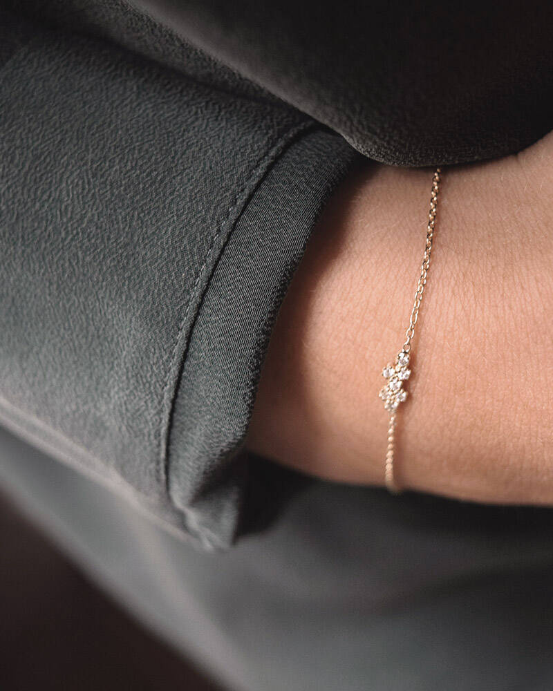 Milky Way drop armband guld
