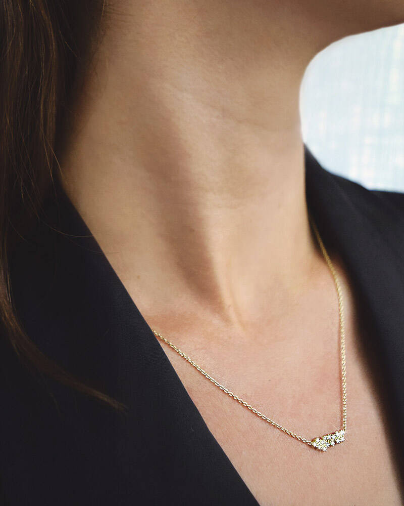 Milky Way single halsband guld