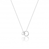Mini Circle Halsband (silver) 40-45 cm