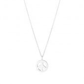 Peace Large Halsband (silver) 42 cm