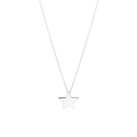 Star Large Halsband (silver) 42 cm
