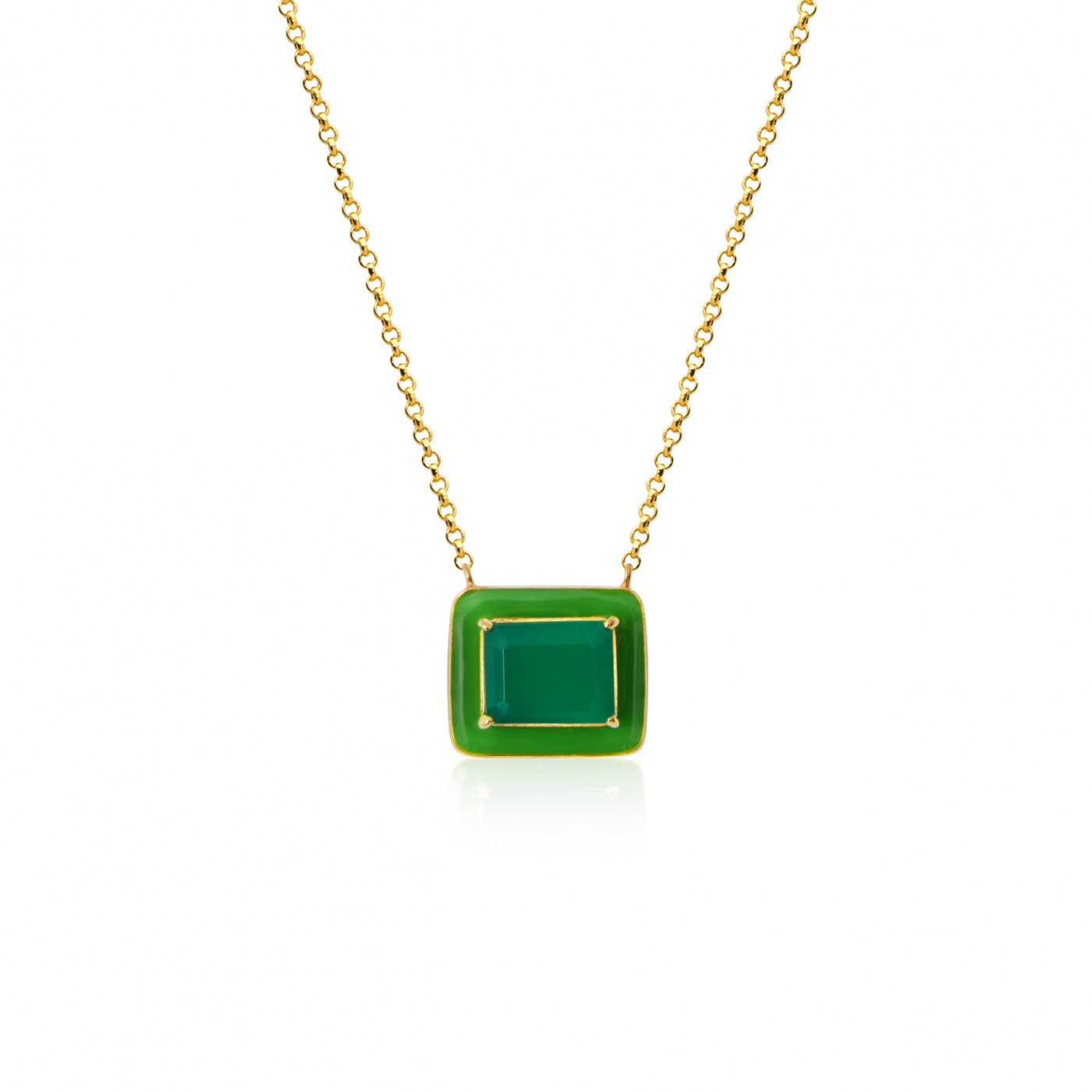 Iris halsband  green onyx