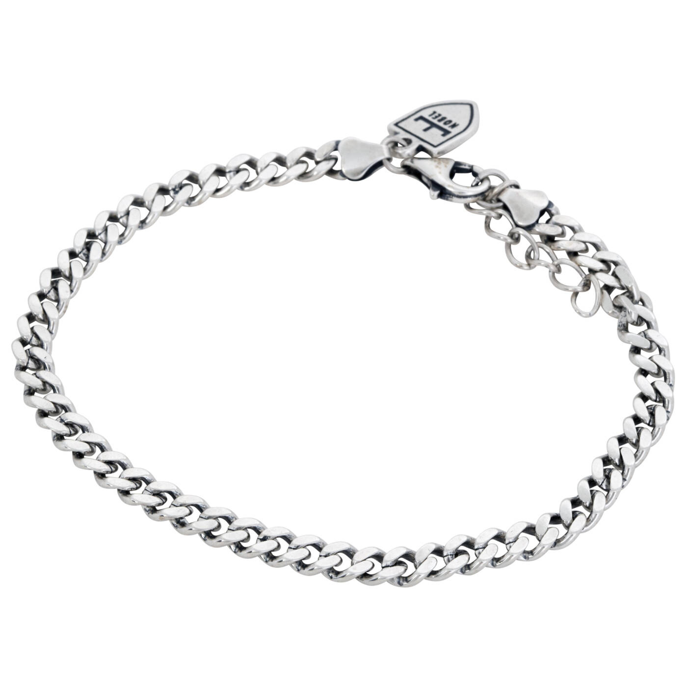 Silverarmband pansar 19,5+3cm