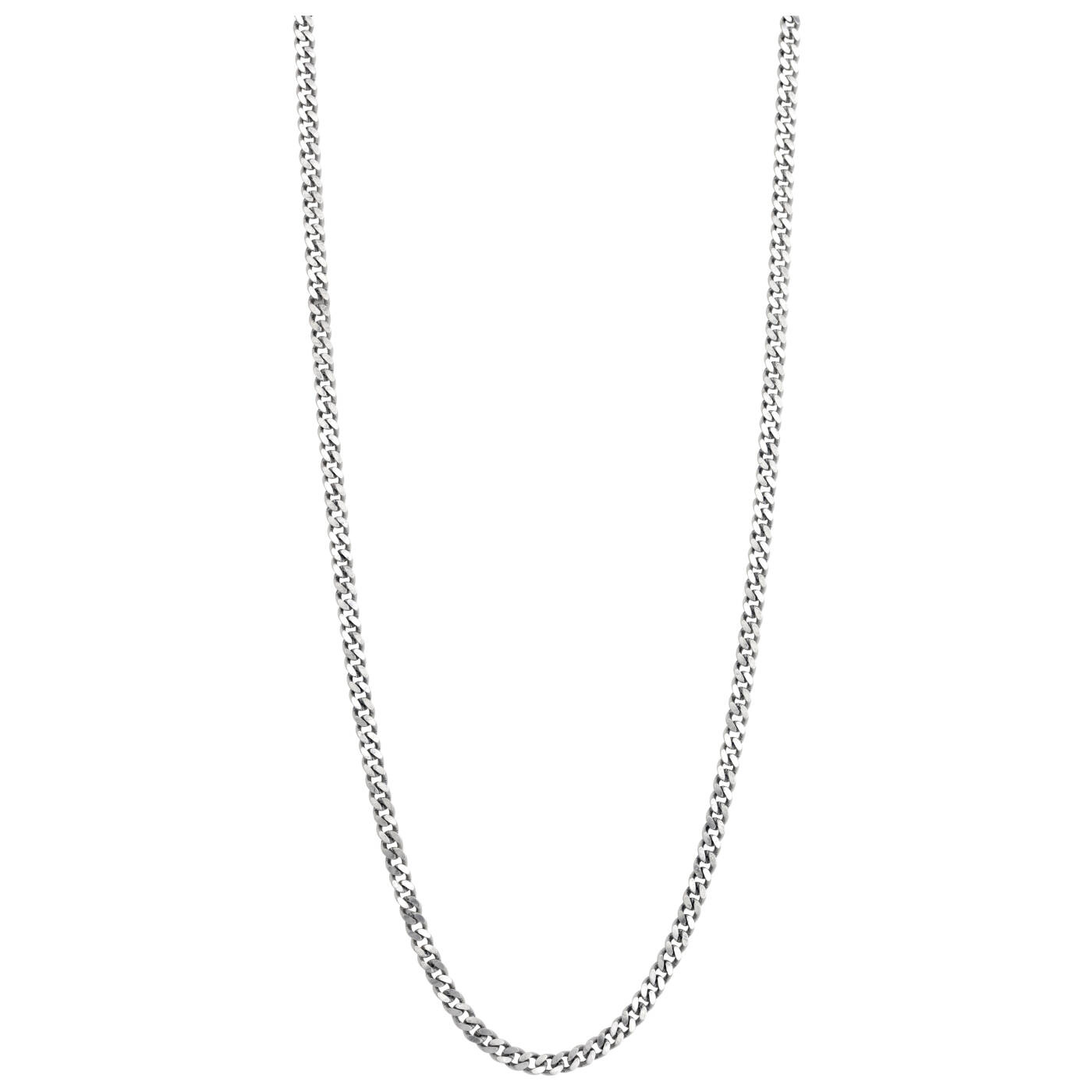 Silverhalsband pansar. 50+5cm