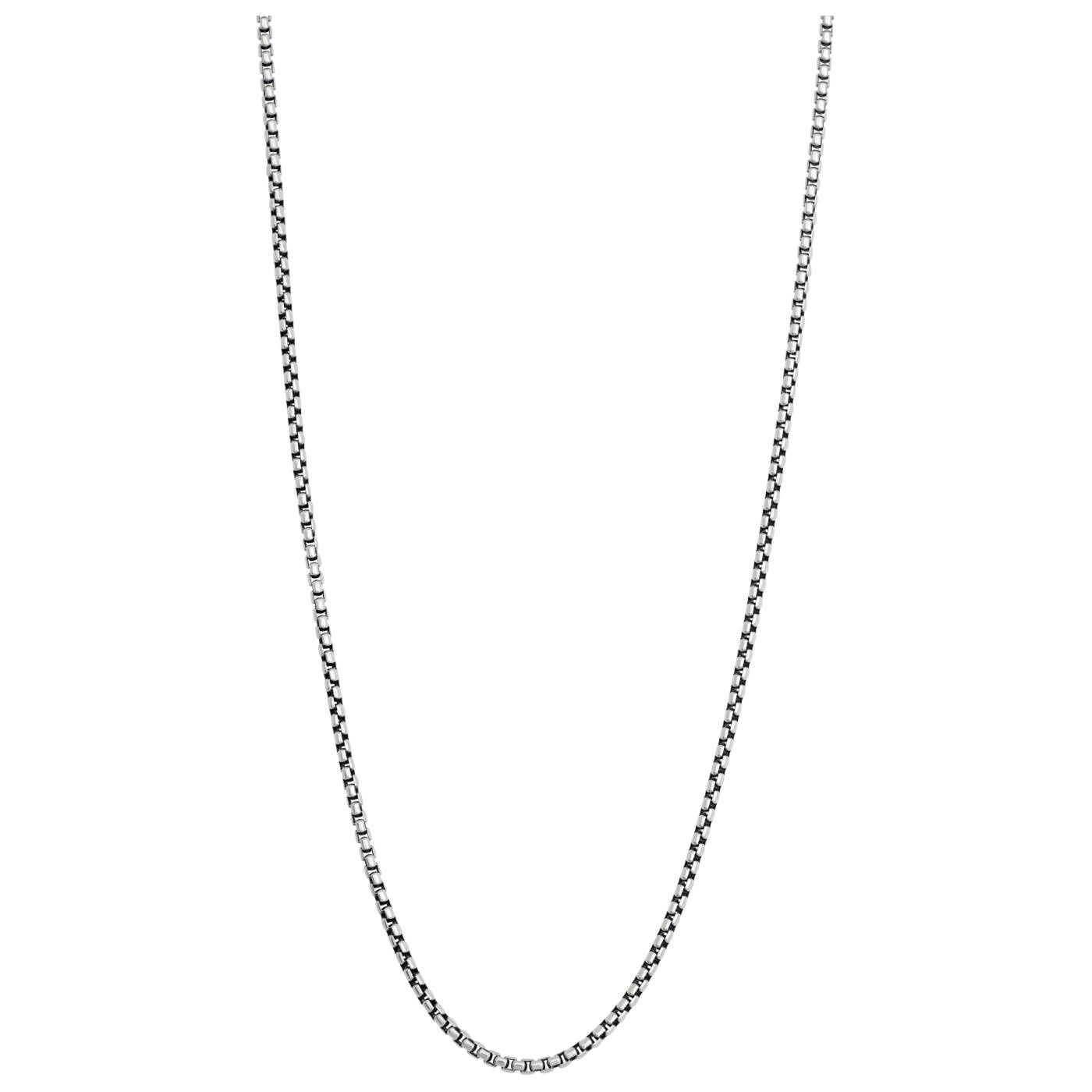 Silverhalsband ärtlänk. 70+5cm