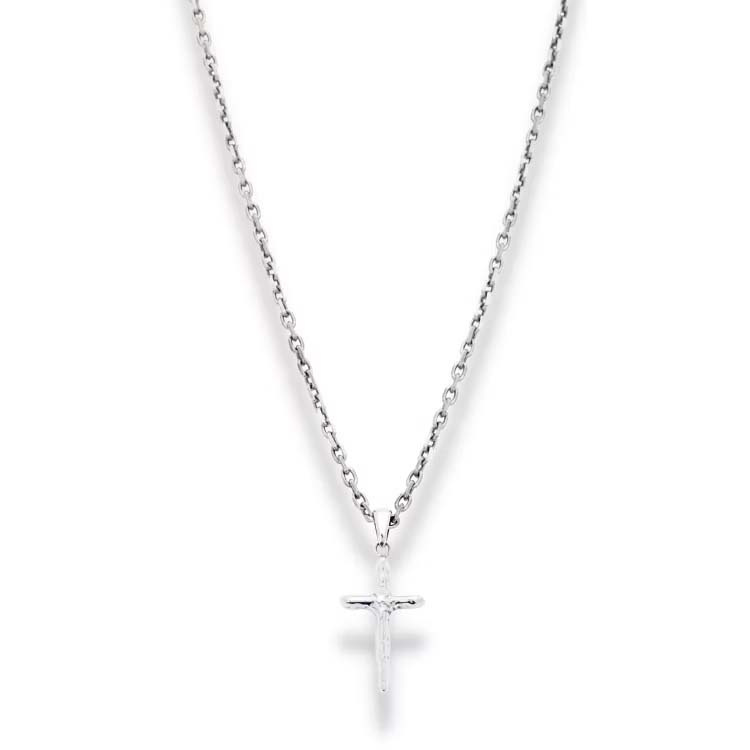 Silverhalsband med hänge. 50+5cm