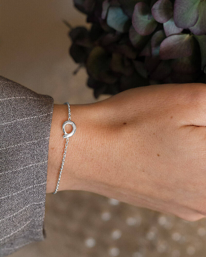 Ocean drop armband silver