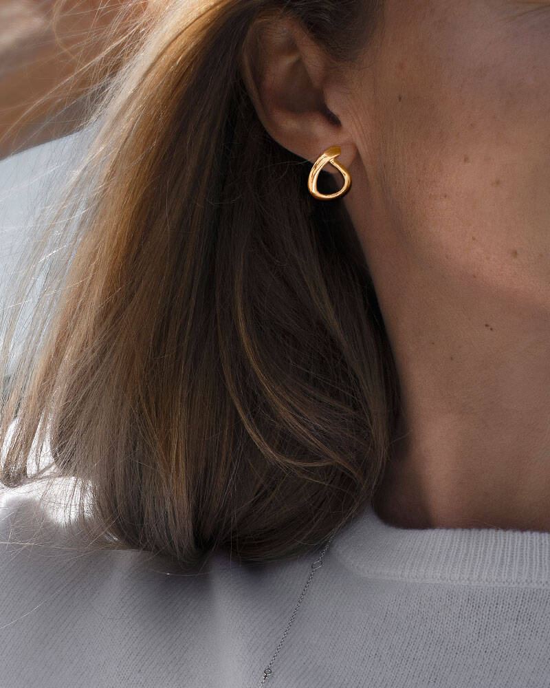 Ocean small örhänge guld