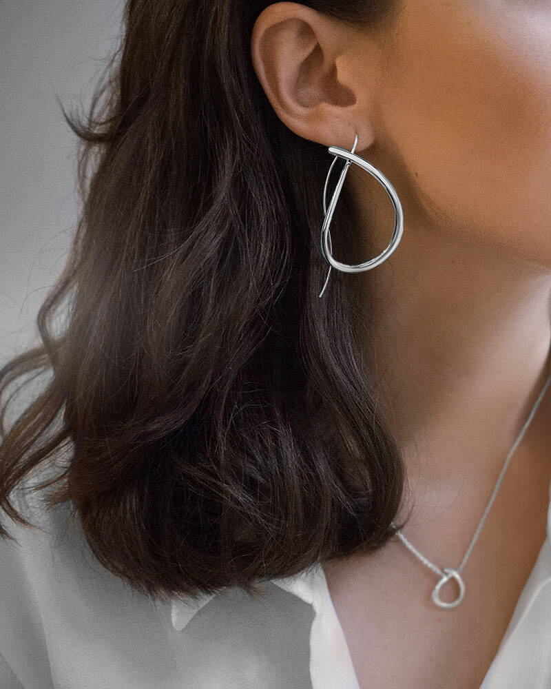 Ocean big örhänge silver