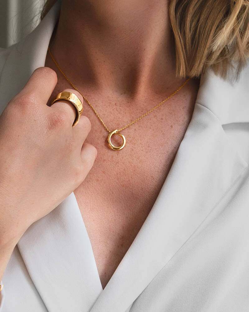 Ocean small single halsband guld