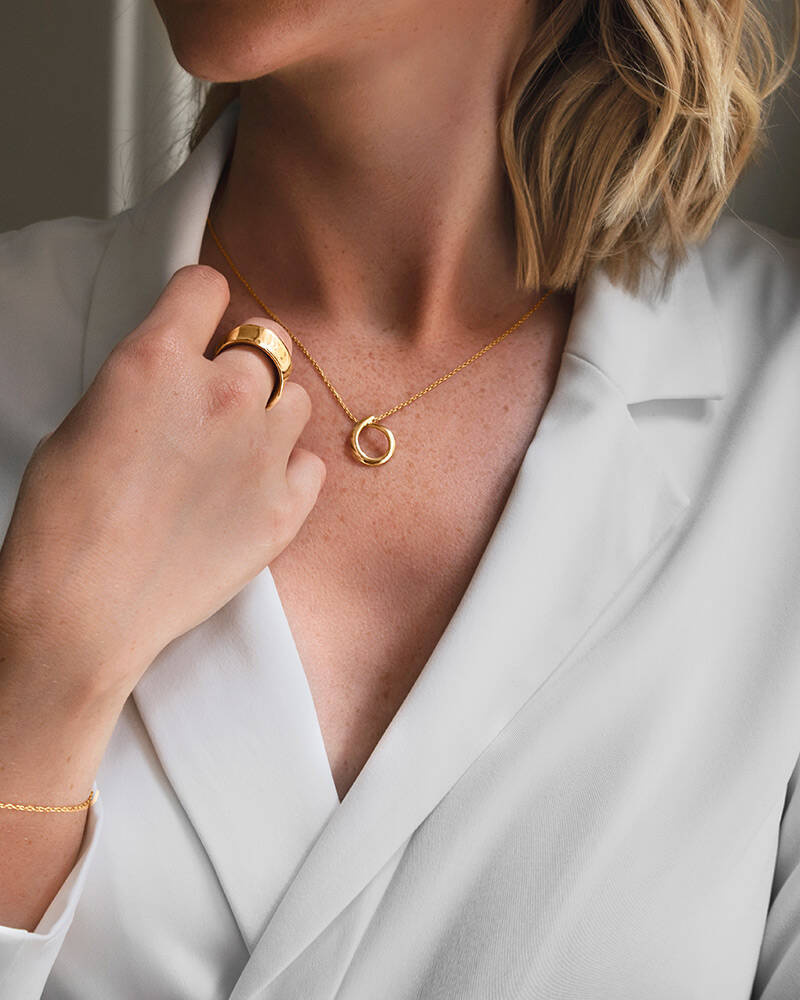 Ocean small single halsband guld