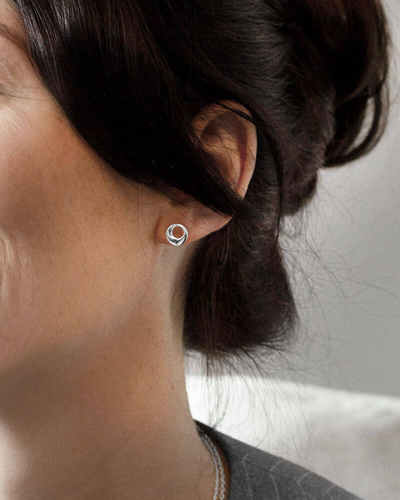 Orbit drop örhänge silver