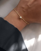 Petite Pearl armband guld