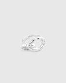 Bolded Hammered Links Ring Silver Bolded Hammered Links Ring Silver