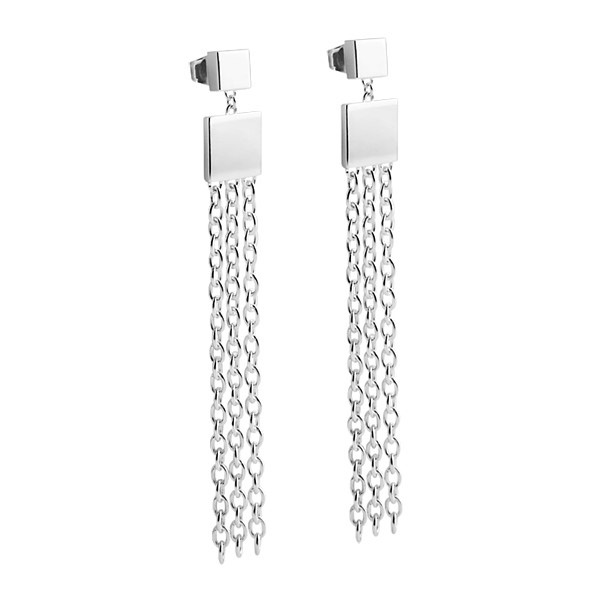 Fringe Örhänge silver