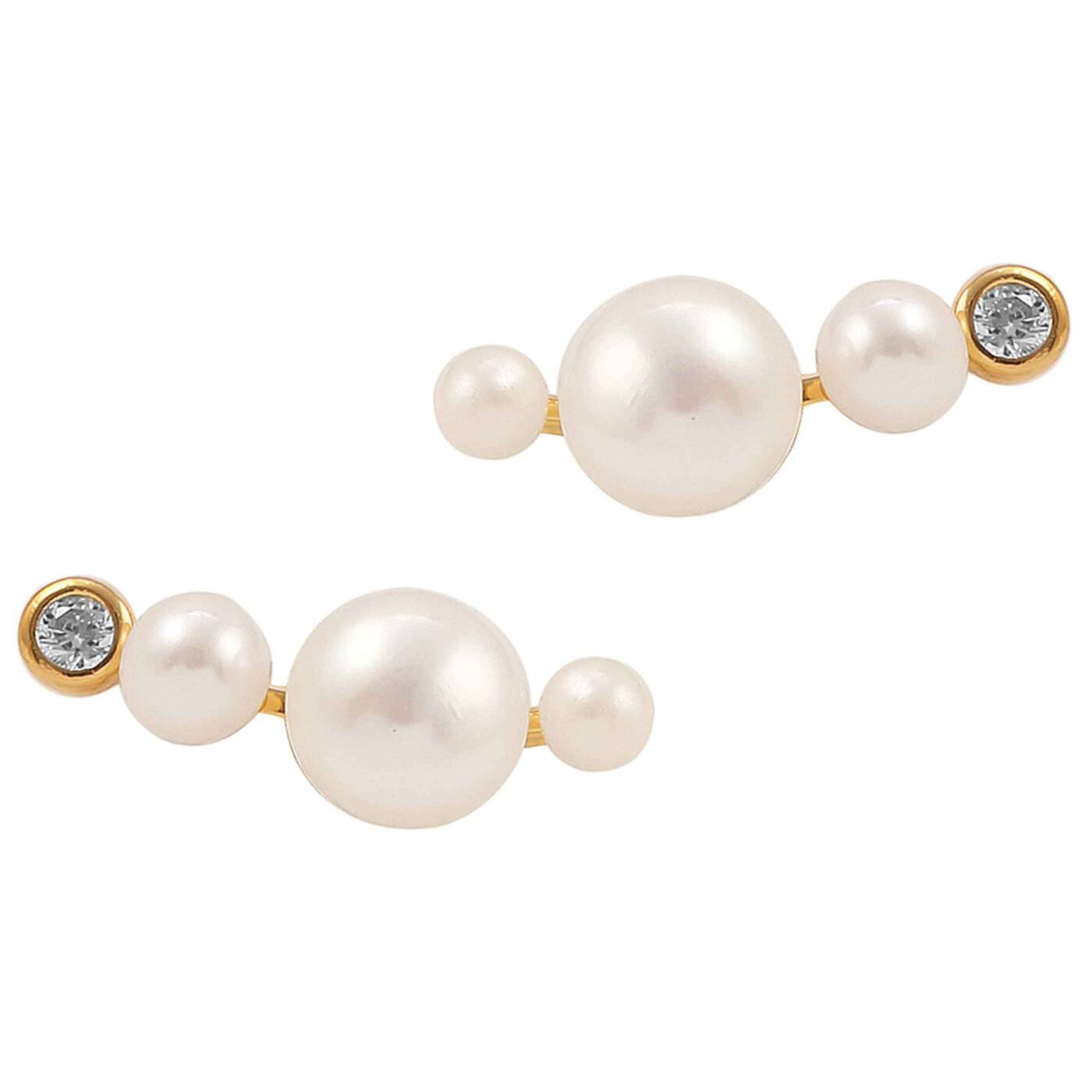 Agnes croissant örhänge Guld