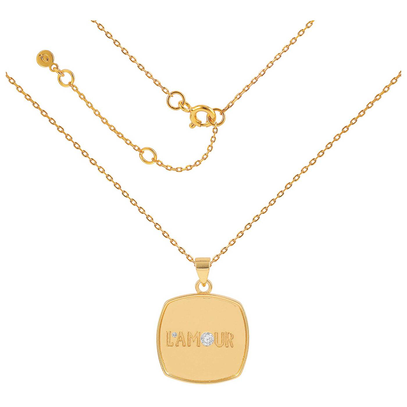 L'amour chunky chain halsband Guld