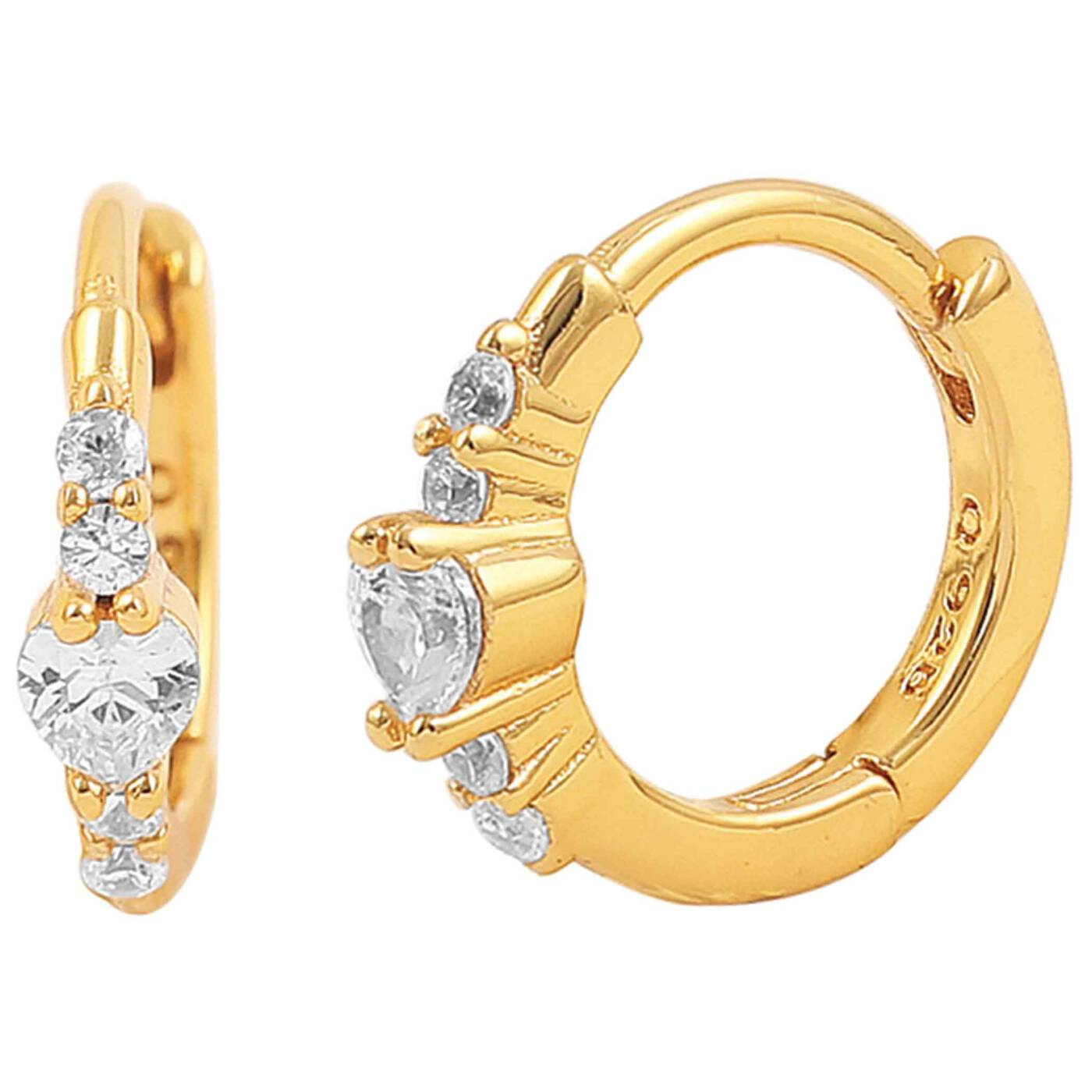 Heart hoops örhänge Guld