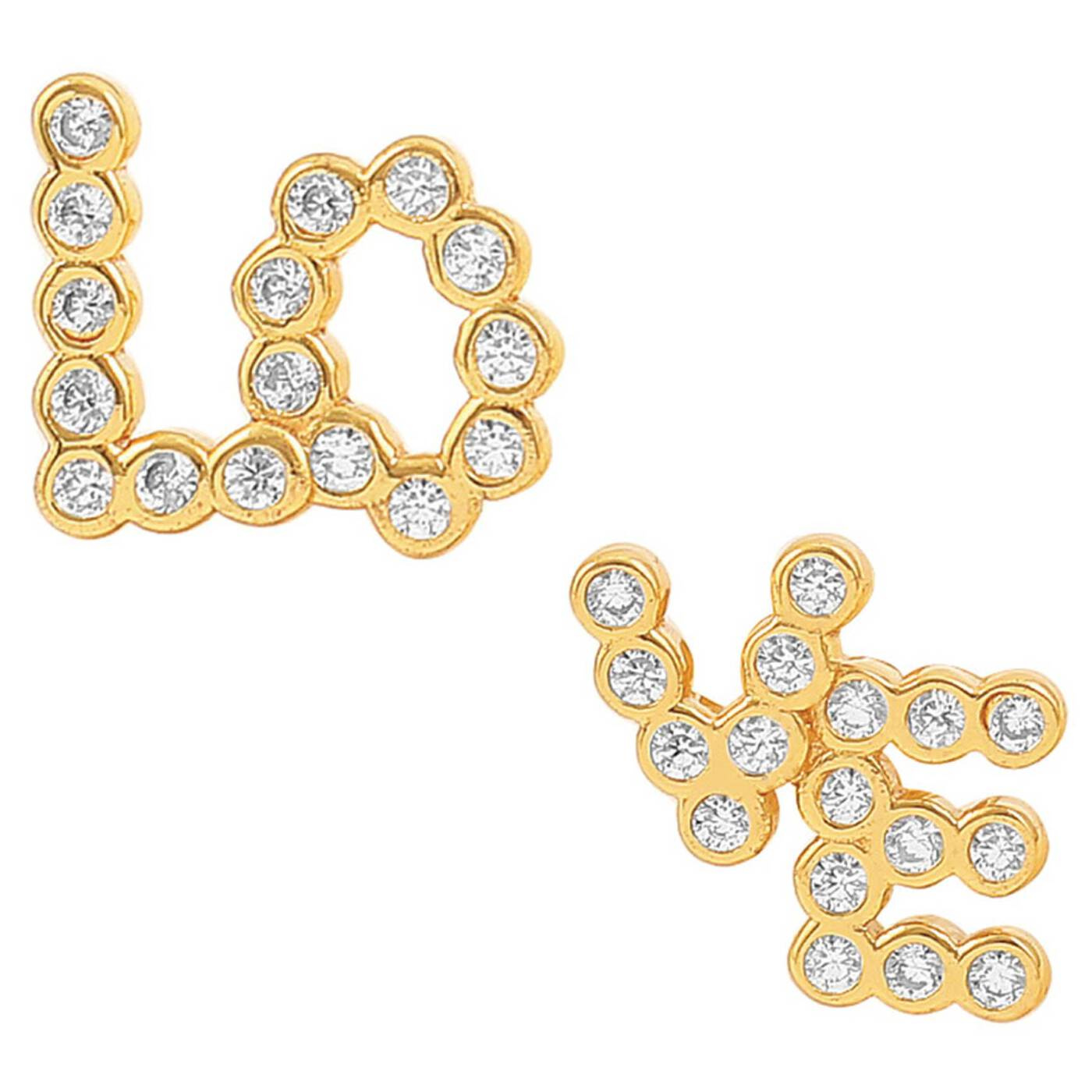 Love stickers örhänge Guld