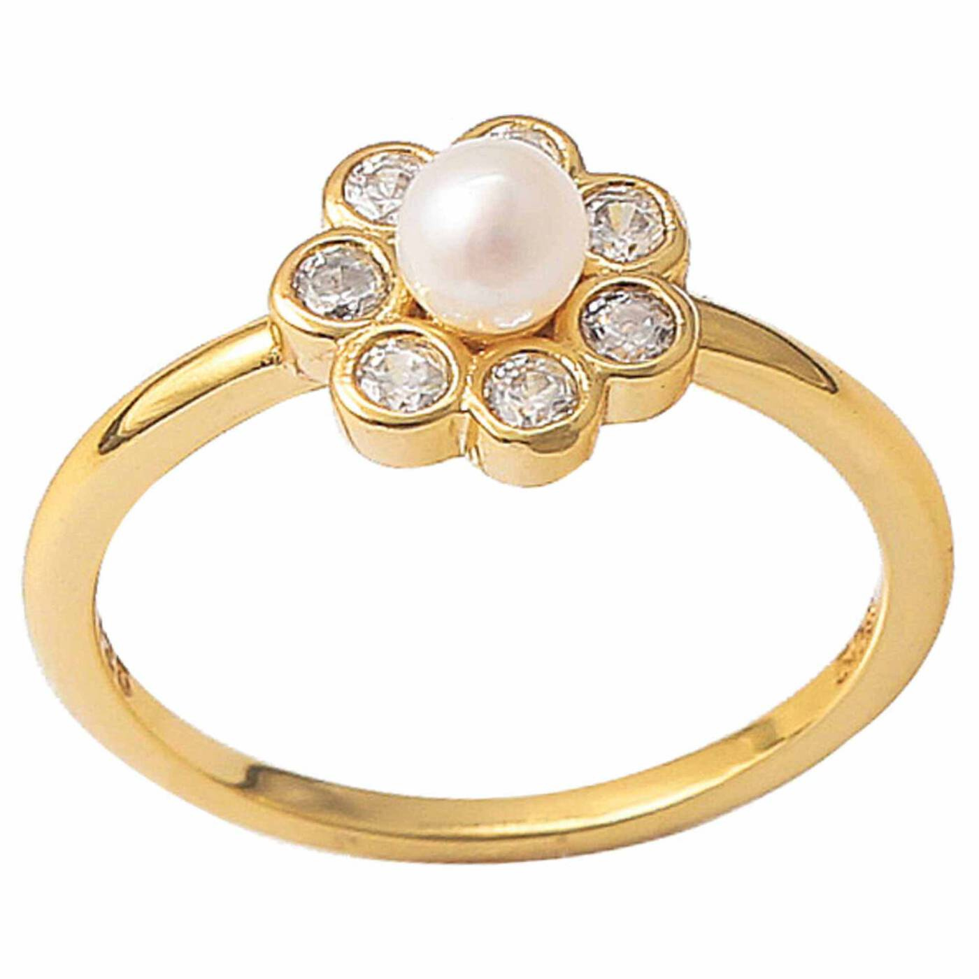 Aya flower ring Guld
