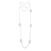 Arc Long Halsband silver 80 cm