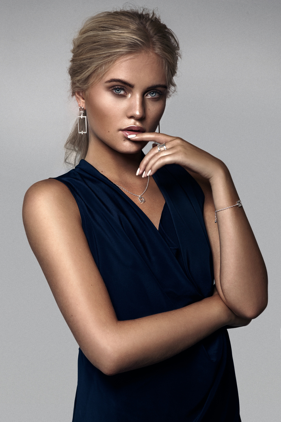 Detail Square Halsband silver 42-46 cm