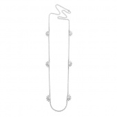 Shine Long Halsband silver 80 cm
