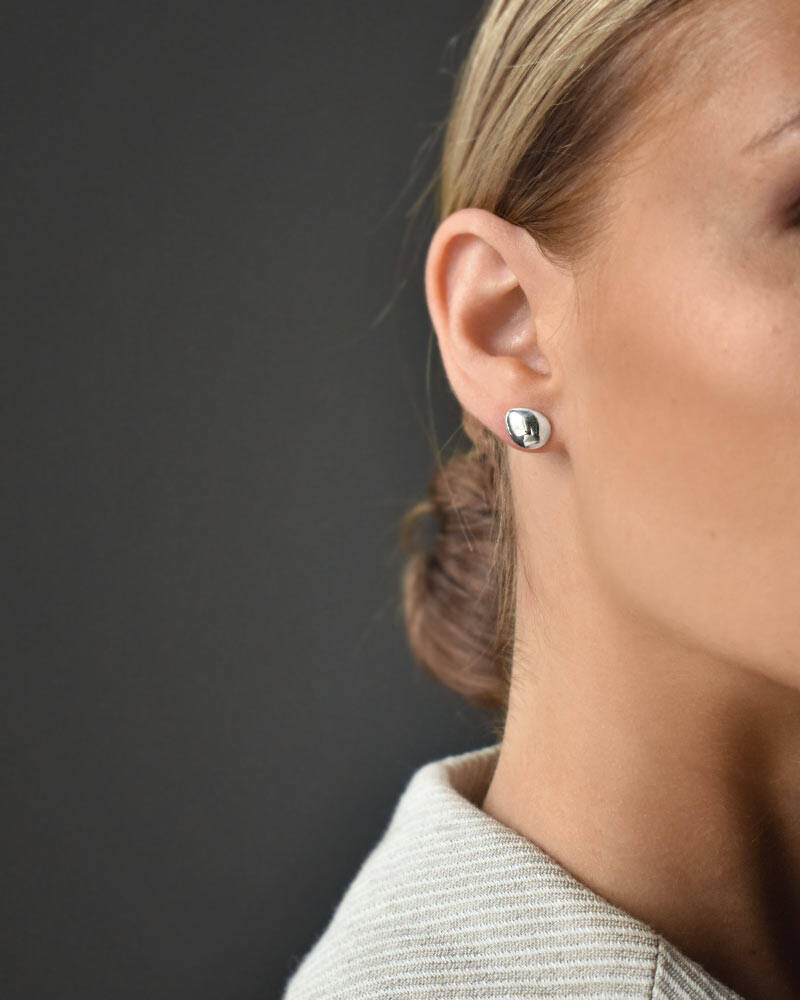 Stardust örhänge polished silver