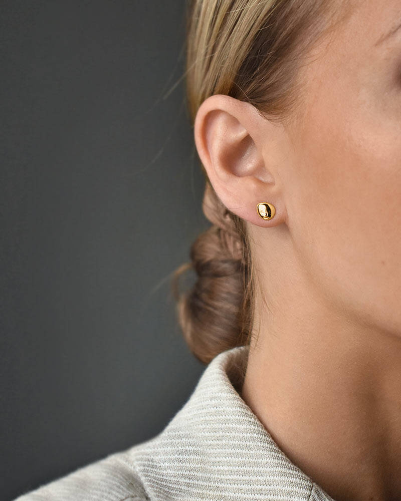 Stardust drop örhänge polished guld