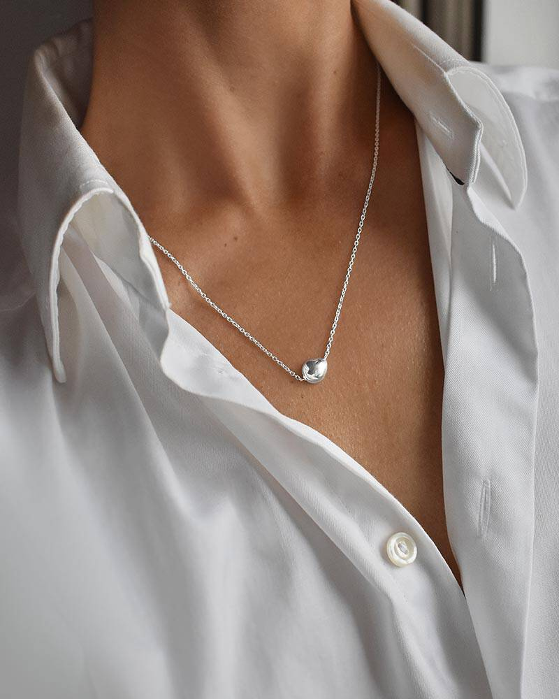 Stardust polished halsband silver