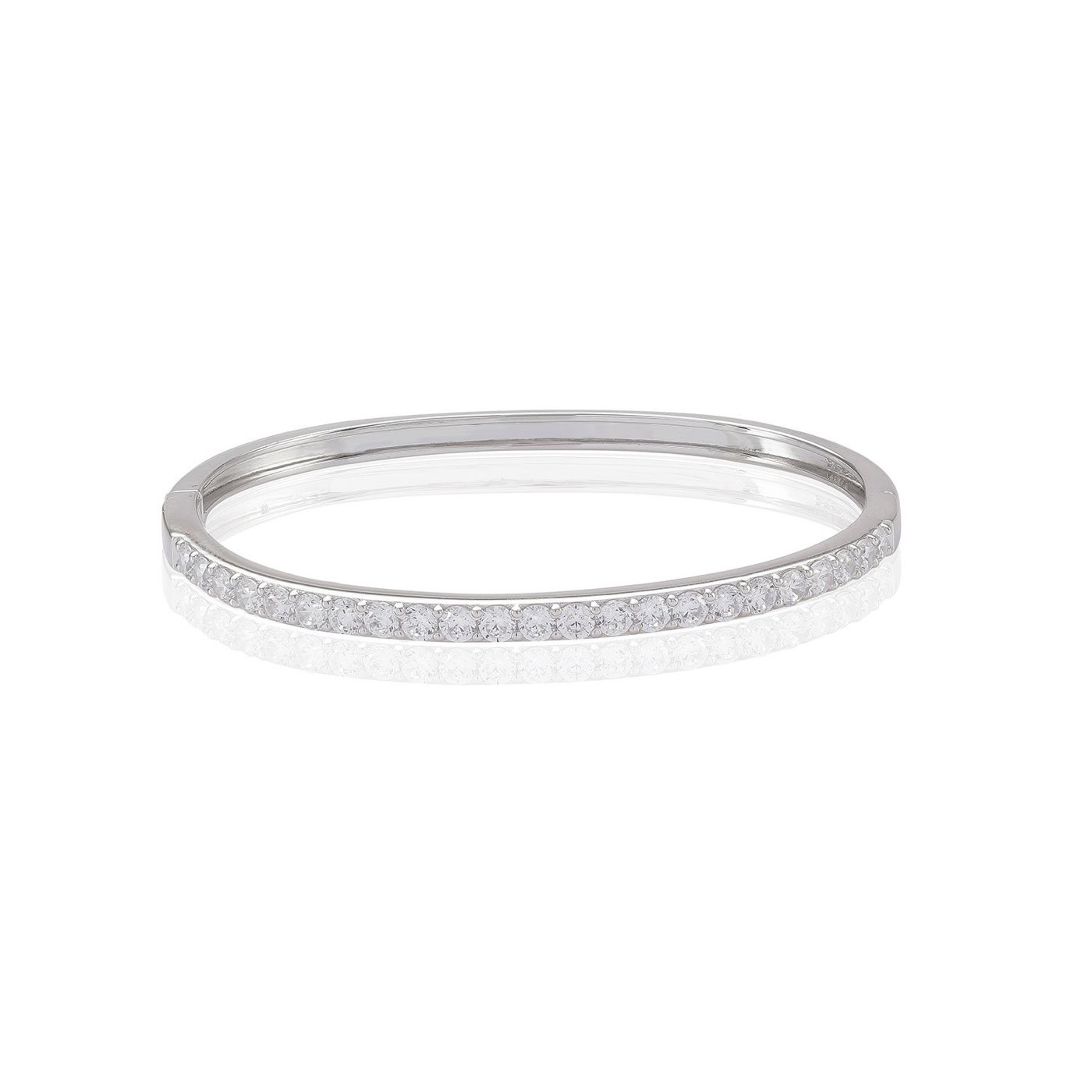 SIENA armband - vita Zirkoner (silver)