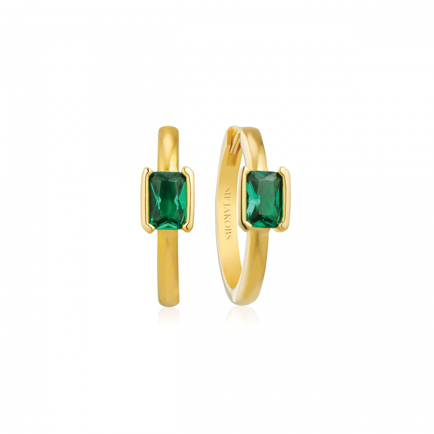 ROCCANOVA UNO Örhängen Grön zirkonia Guld