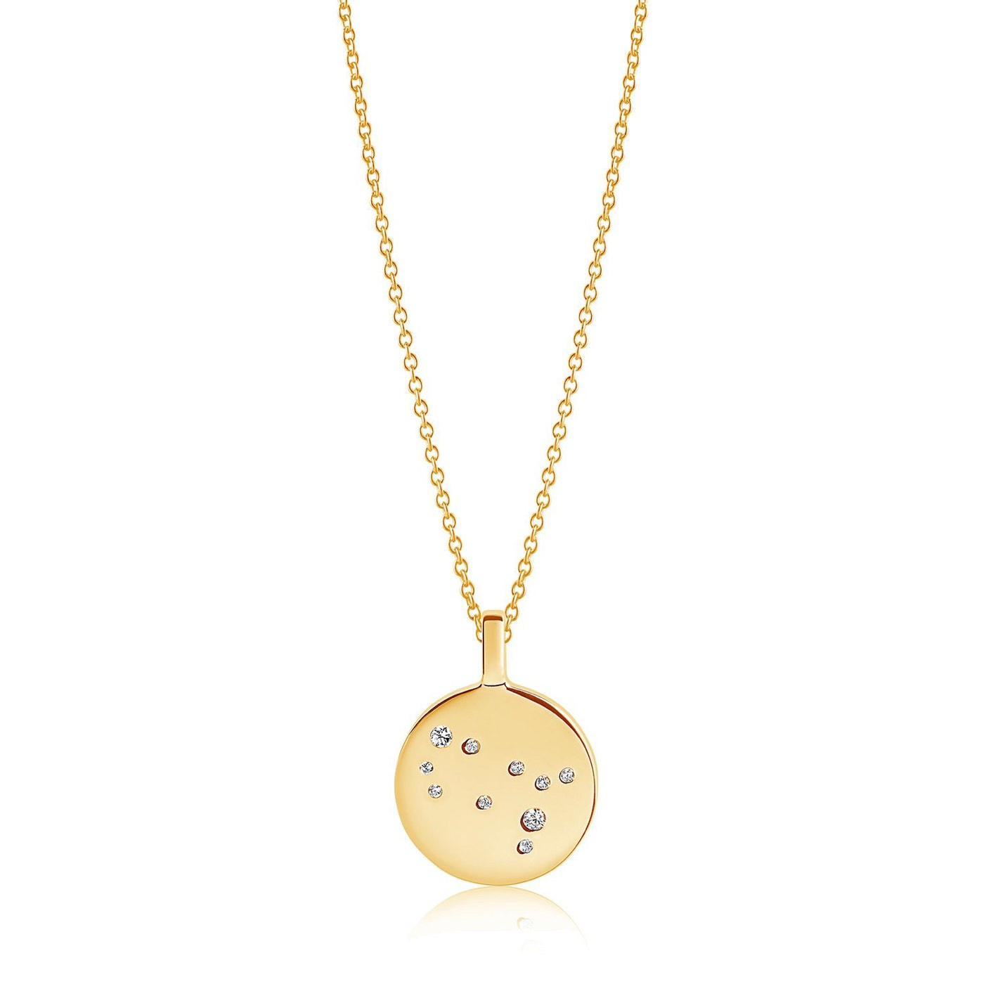 ZODIACO GEMINI halsband vita Zirkoner (guld)