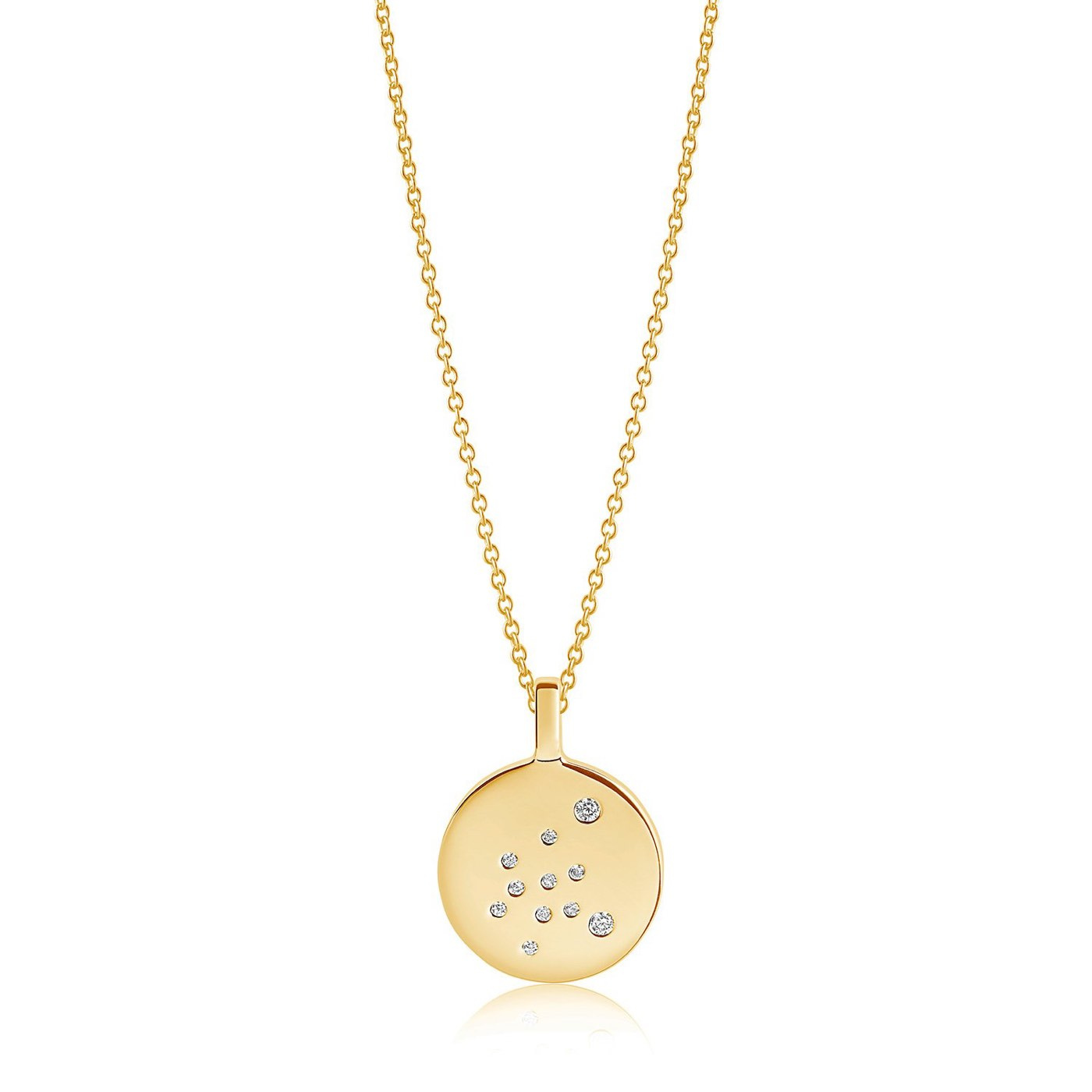 ZODIACO AQUARIUS halsband vita Zirkoner (guld)
