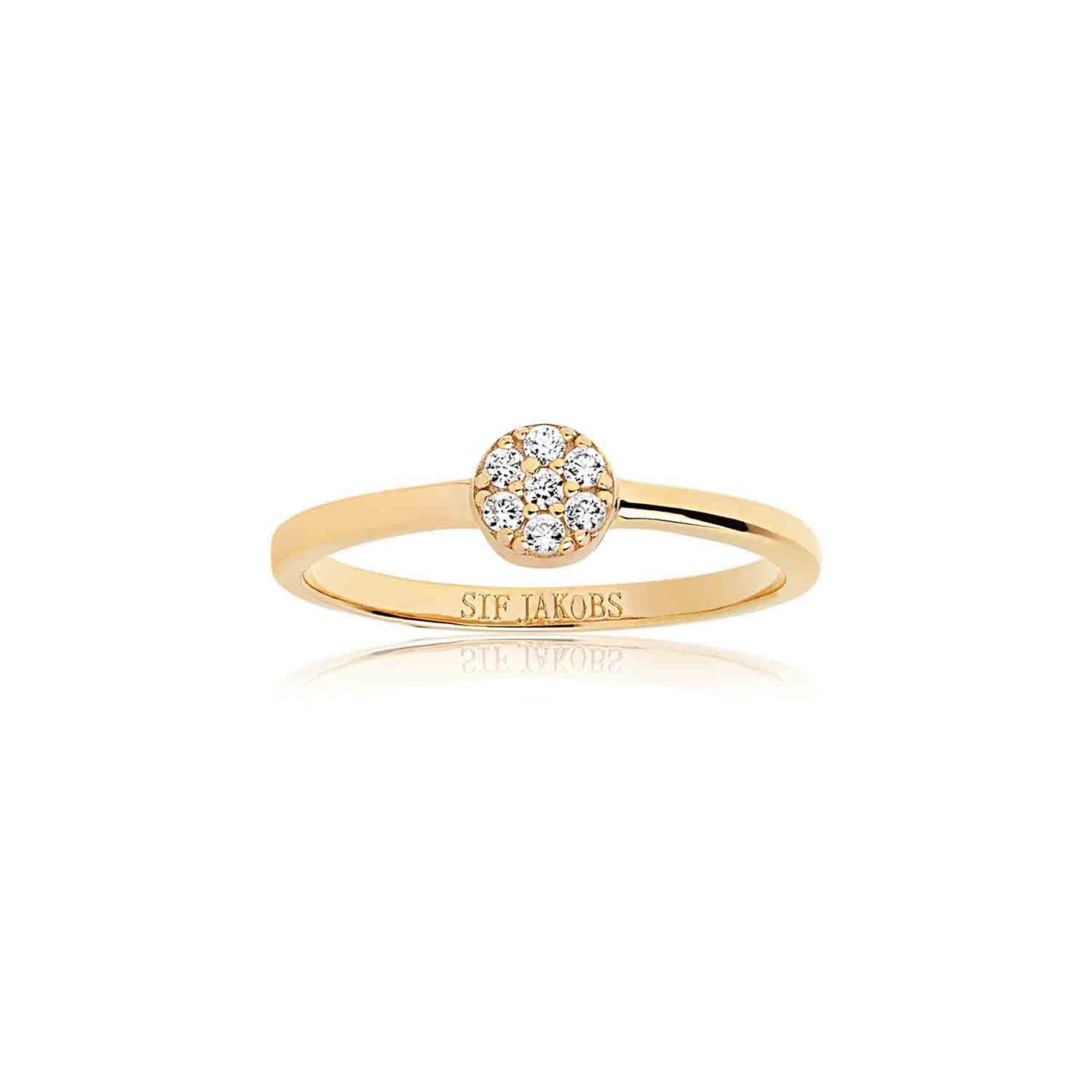 CECINA ring vita Zirkoner (guld)