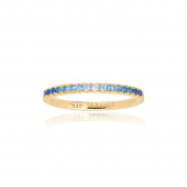 Ellera - 18k guldpläterad med zirkoner i blå och vit gradient Ring