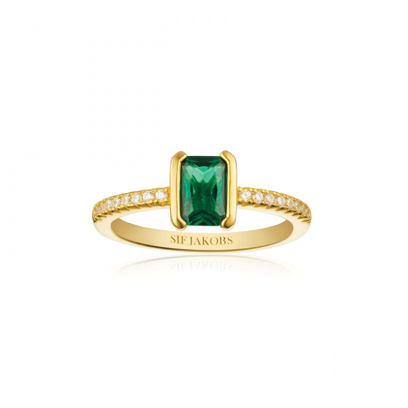 ROCCANOVA PICCOLO Ring Grön zirkonia Guld