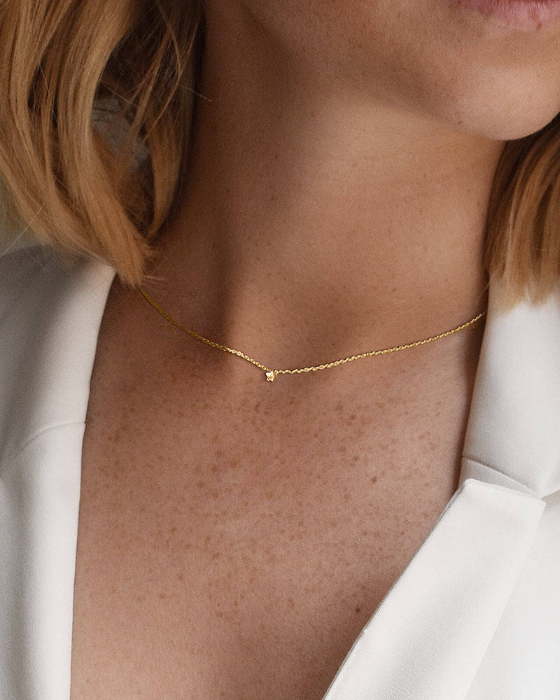 Stella Nova drop halsband guld