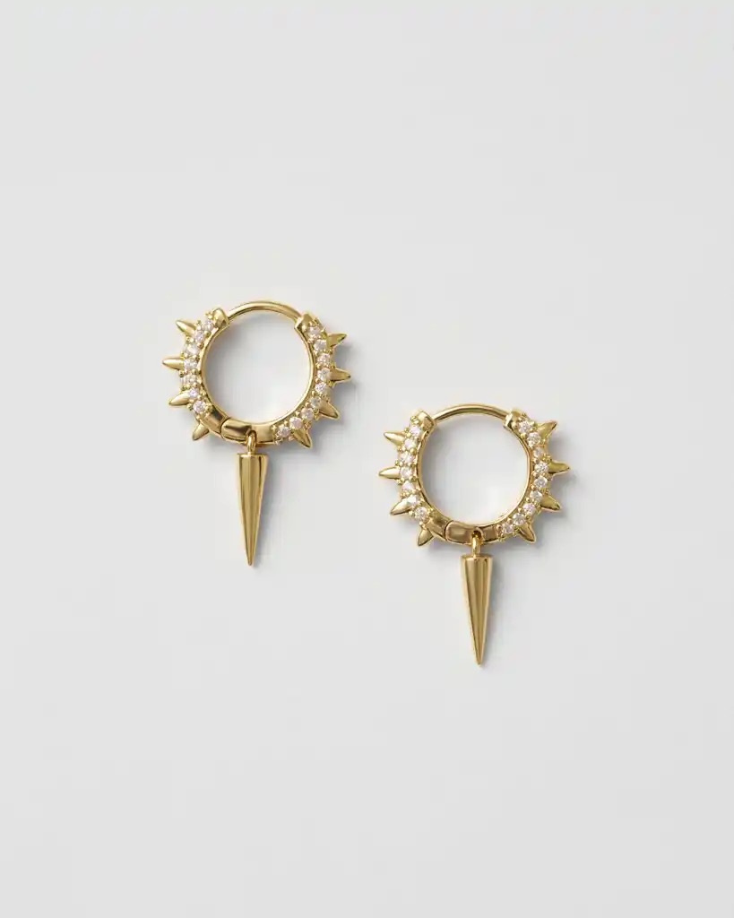 Maria Signature Hoop Mini Vit Guld