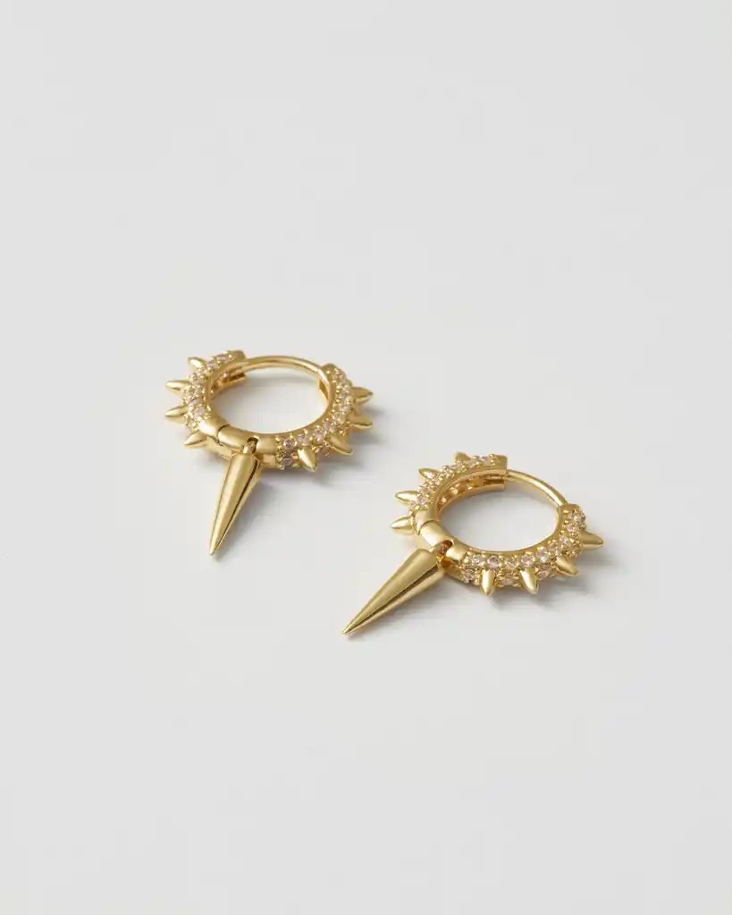 Maria Signature Hoop Mini Vit Guld