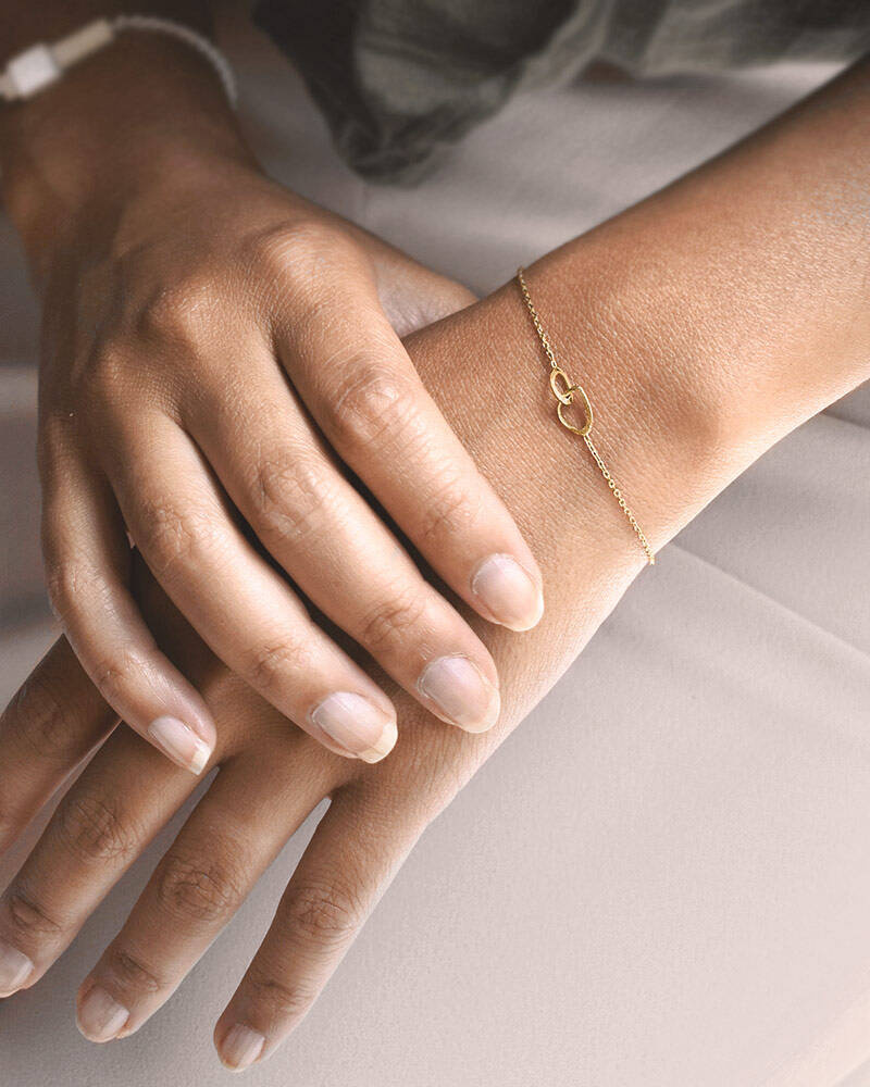 Together drop armband guld