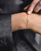 Together drop armband silver