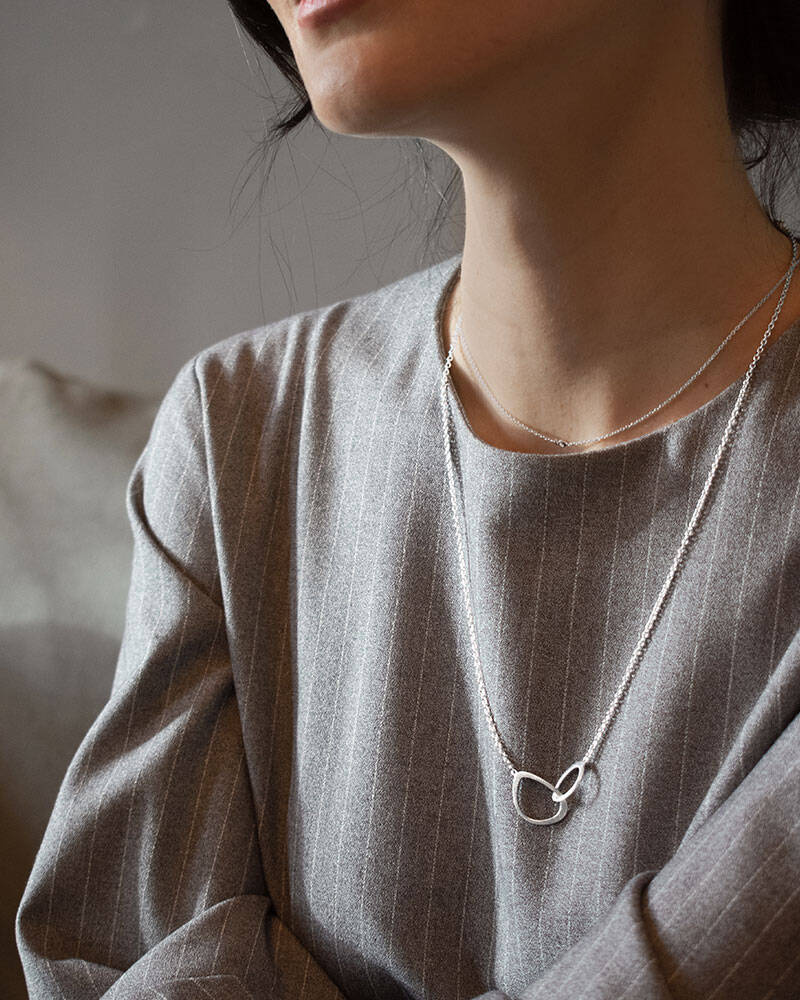 Together short halsband silver