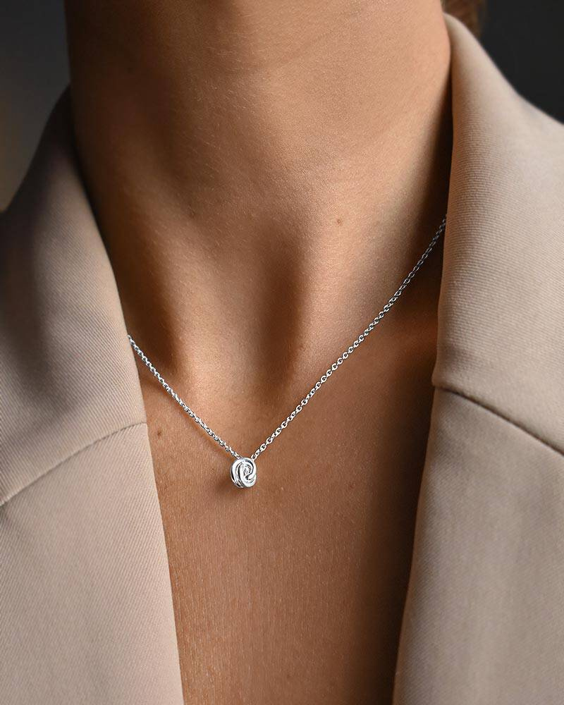 Unity drop halsband silver